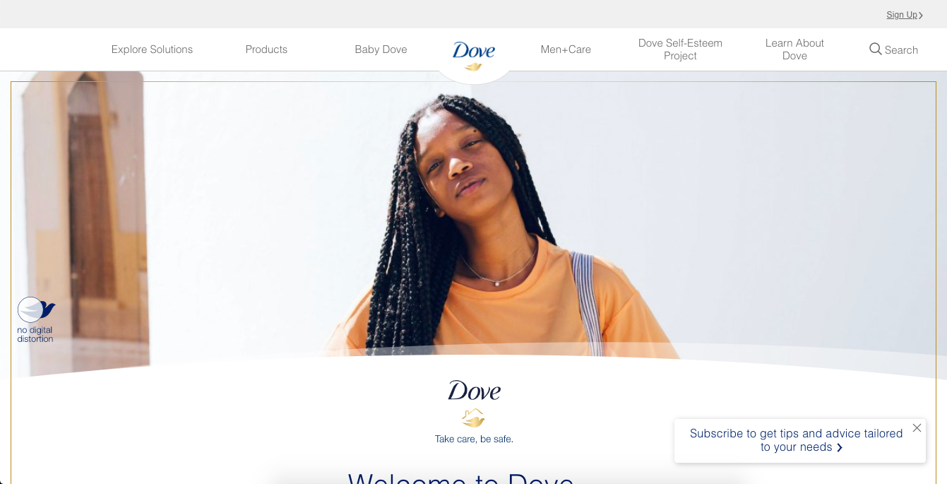 Dove says there's "no digital distortion" used in this photo of the model